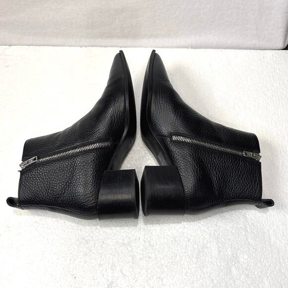 Everlane The Boss Boot in Black  Pebbled Leather Size 6 - Picture 7 of 10